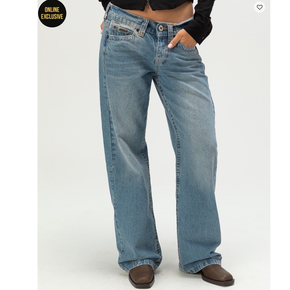 BDG Urban Outfitters Cowboy Jean Medium Wash High Rise Straight Leg Blue Size 27